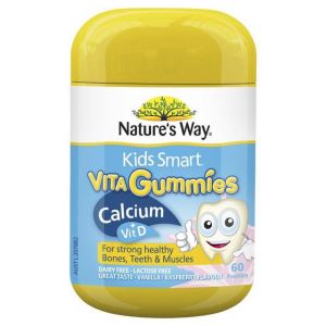 Nature's Way Kids Smart Vita Gummies Calcium - Kẹo Vita Bổ Sung Canxi & D Cho Trẻ Hương Vani 60 viên