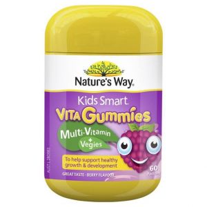 Nature's Way Kids Smart Vita Gummies Multi Vitamin & Vegies - Kẹo Vita Bổ Sung Vitamin Và Rau Cho Trẻ Hương Việt Quất 60 viên
