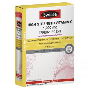 Swisse Ultiboost High Strength Vitamin C - Viên Sủi Bọt 60 viên