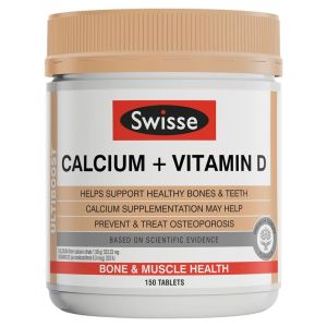 Swisse Ultiboost Calcium + Vitamin D - Bổ Sung Canxi & Vitamin D 150 viên